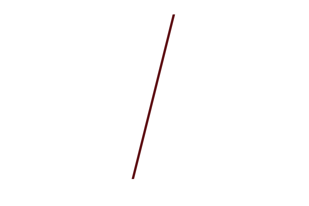 A black diagonal line