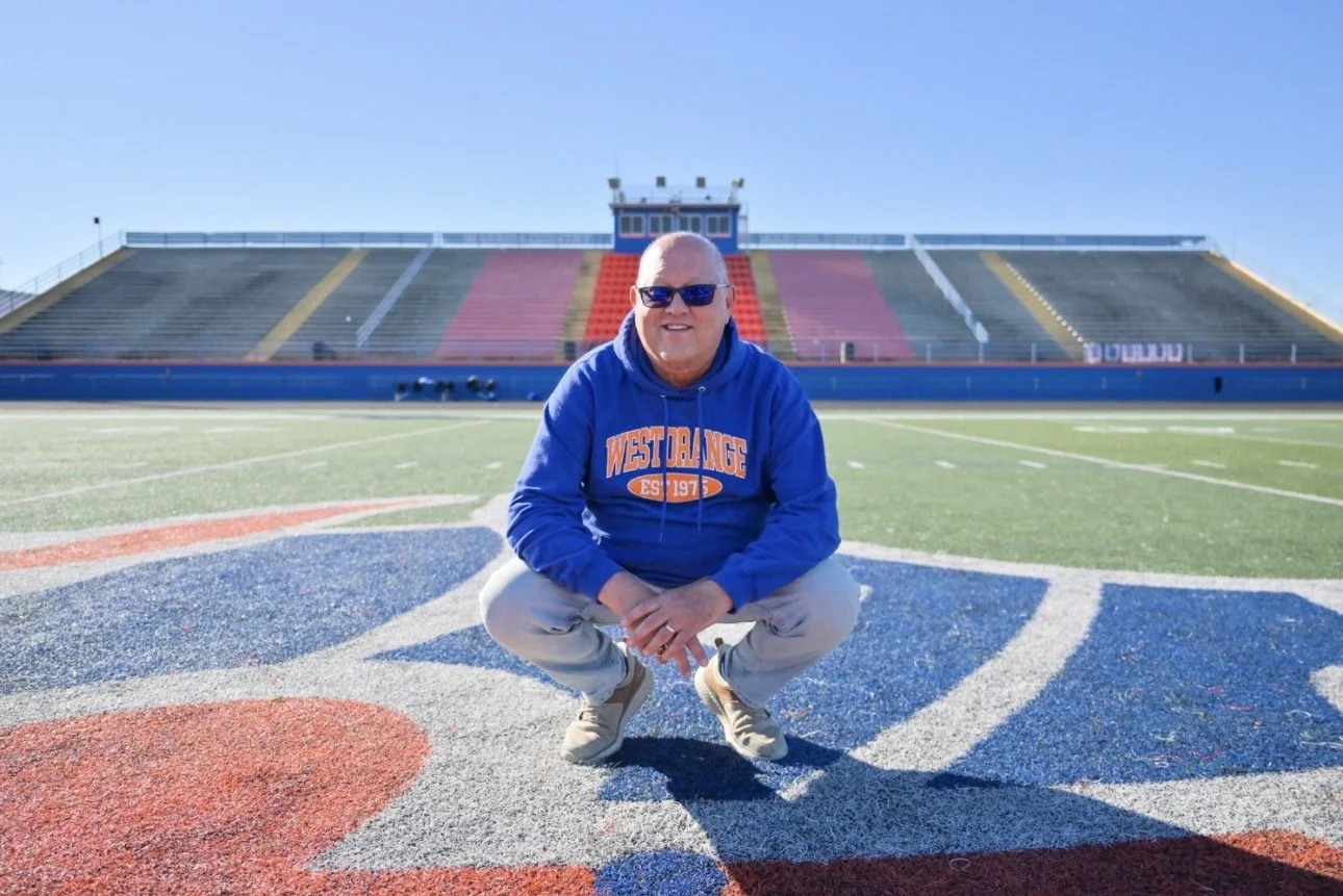 Mike Armbruster at the West Orange High School football field and stadium (Florida).