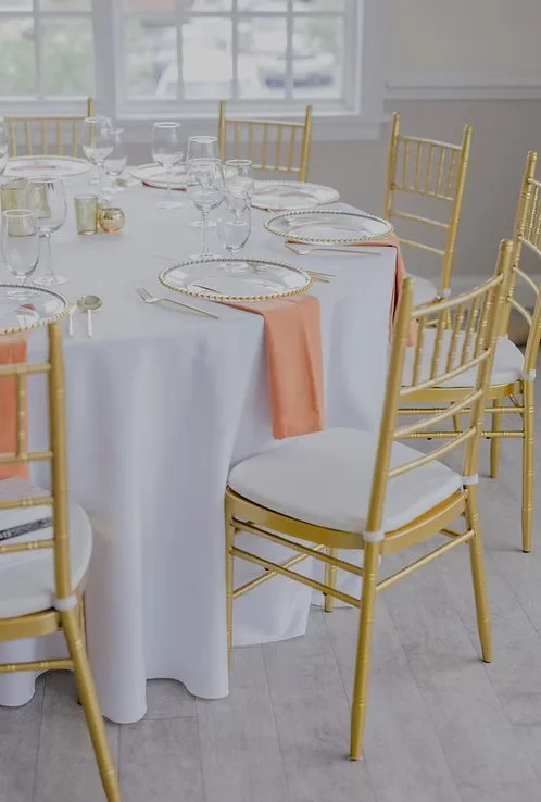 Gold Chivari Chairs with Cushion