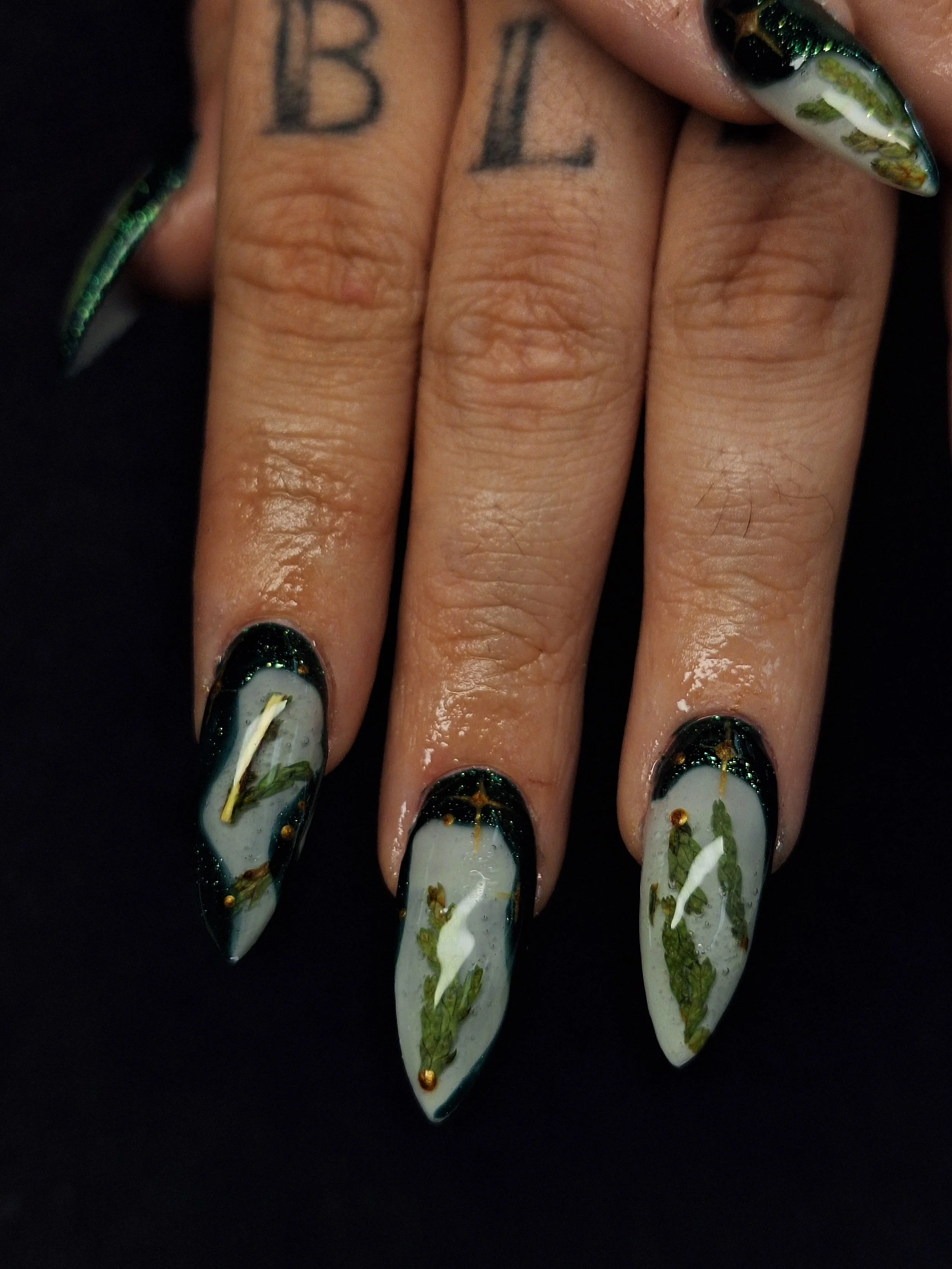 Soft Gel Extentions Encapsulated with Real Cedar