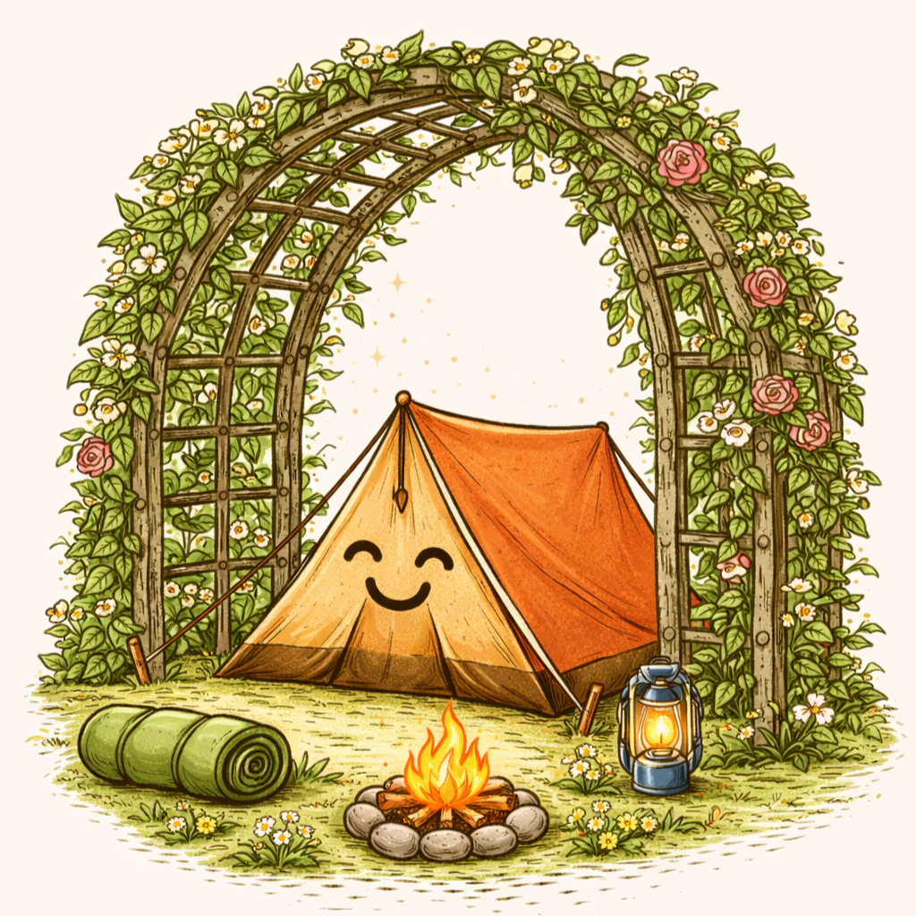 Tents Under Trellises