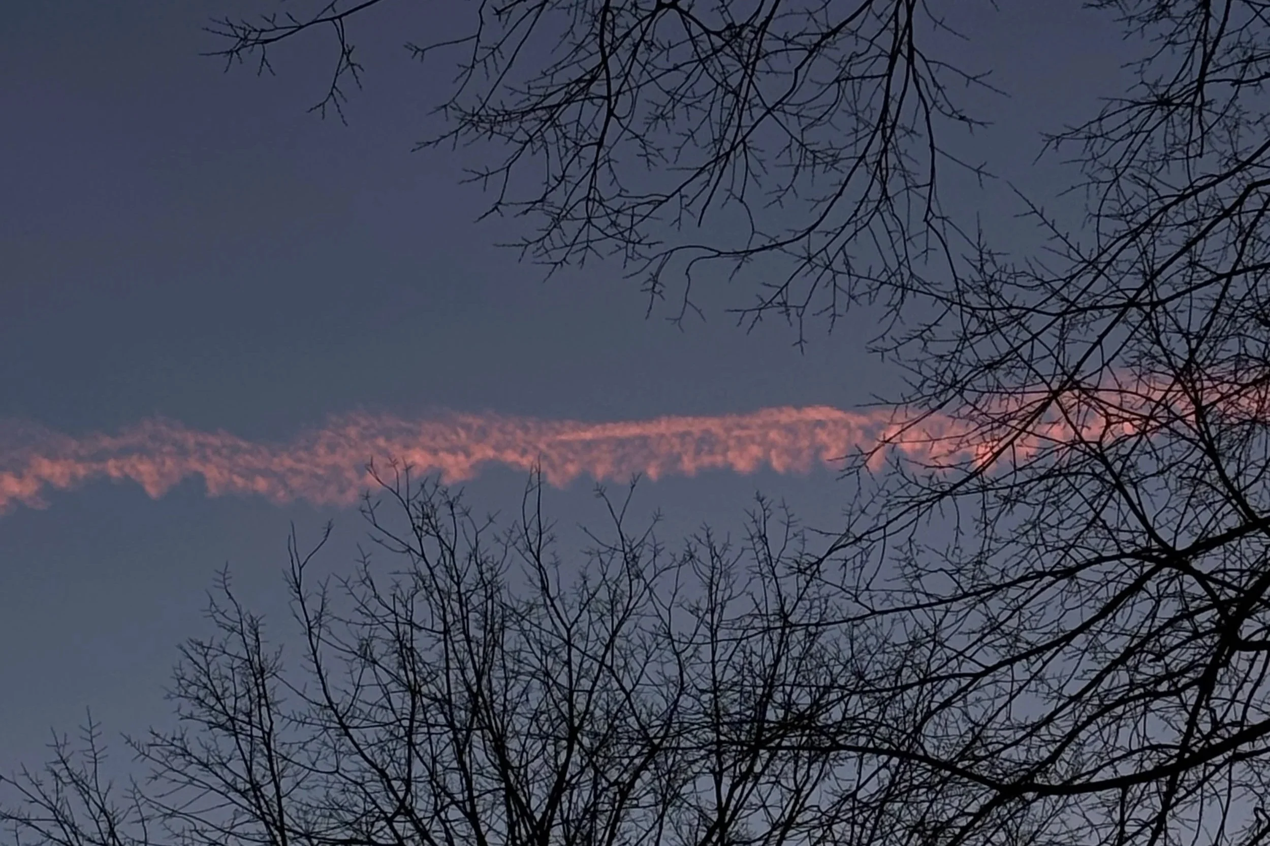 Pink clouds, sky, metaphor for trust