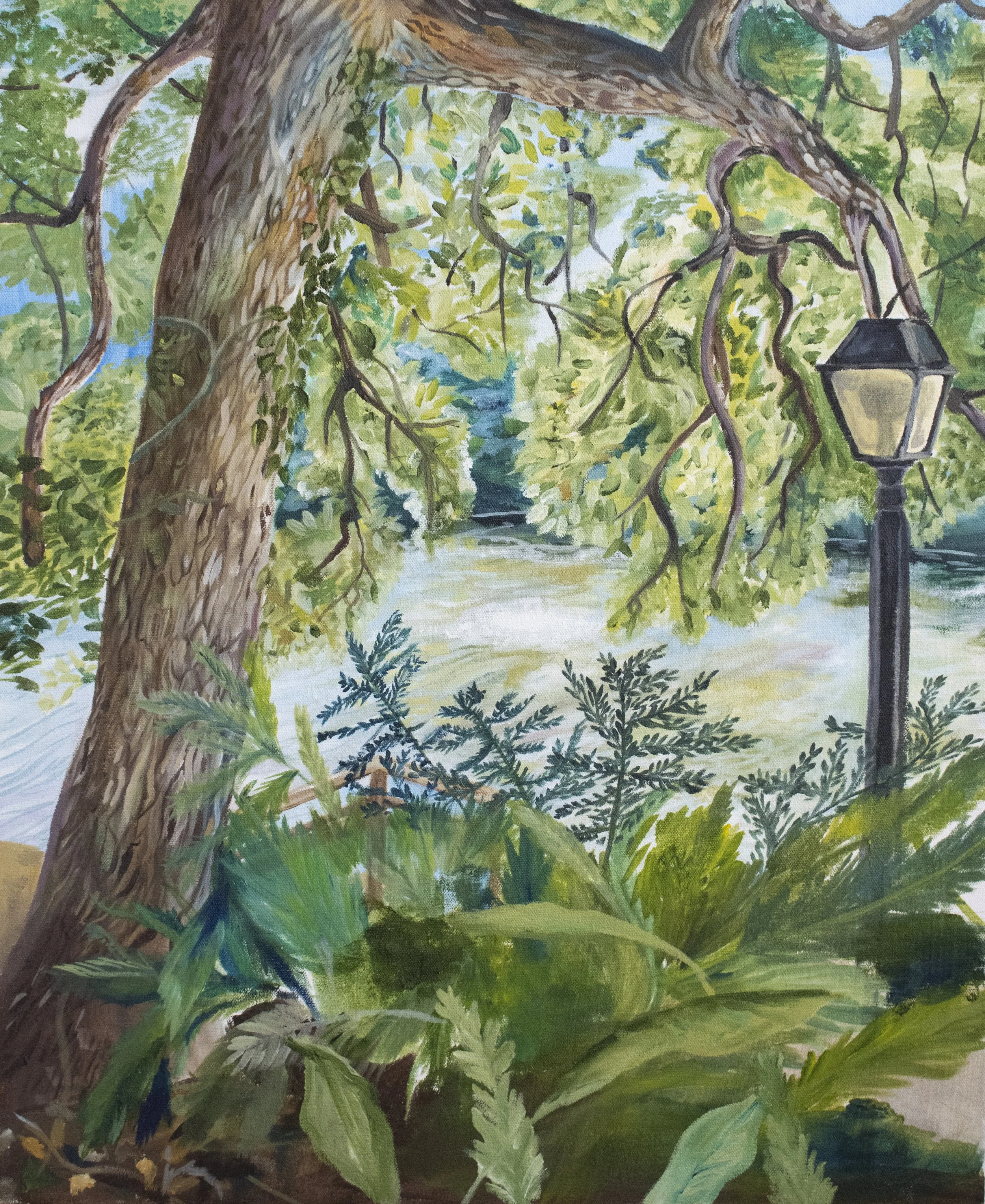 "Burnet Woods", 2025, Oil on Canvas, 28" x 32"