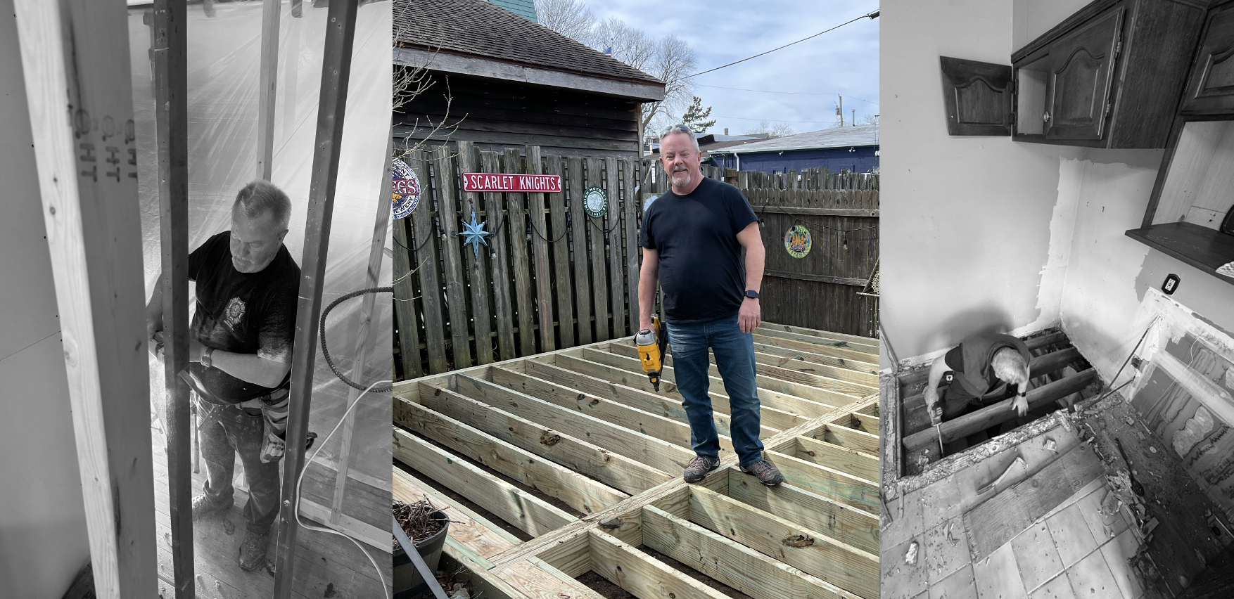 Oranssi carpenter using bench saw