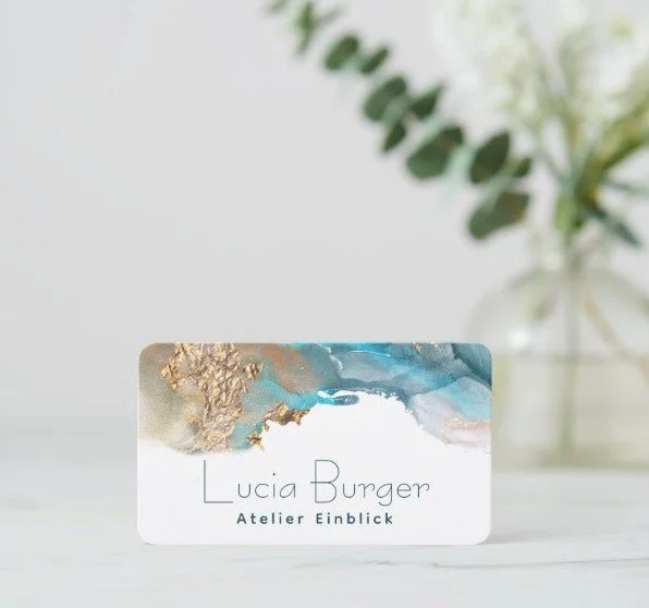 Visitenkarte Lucia Burger - Atelier Einblick