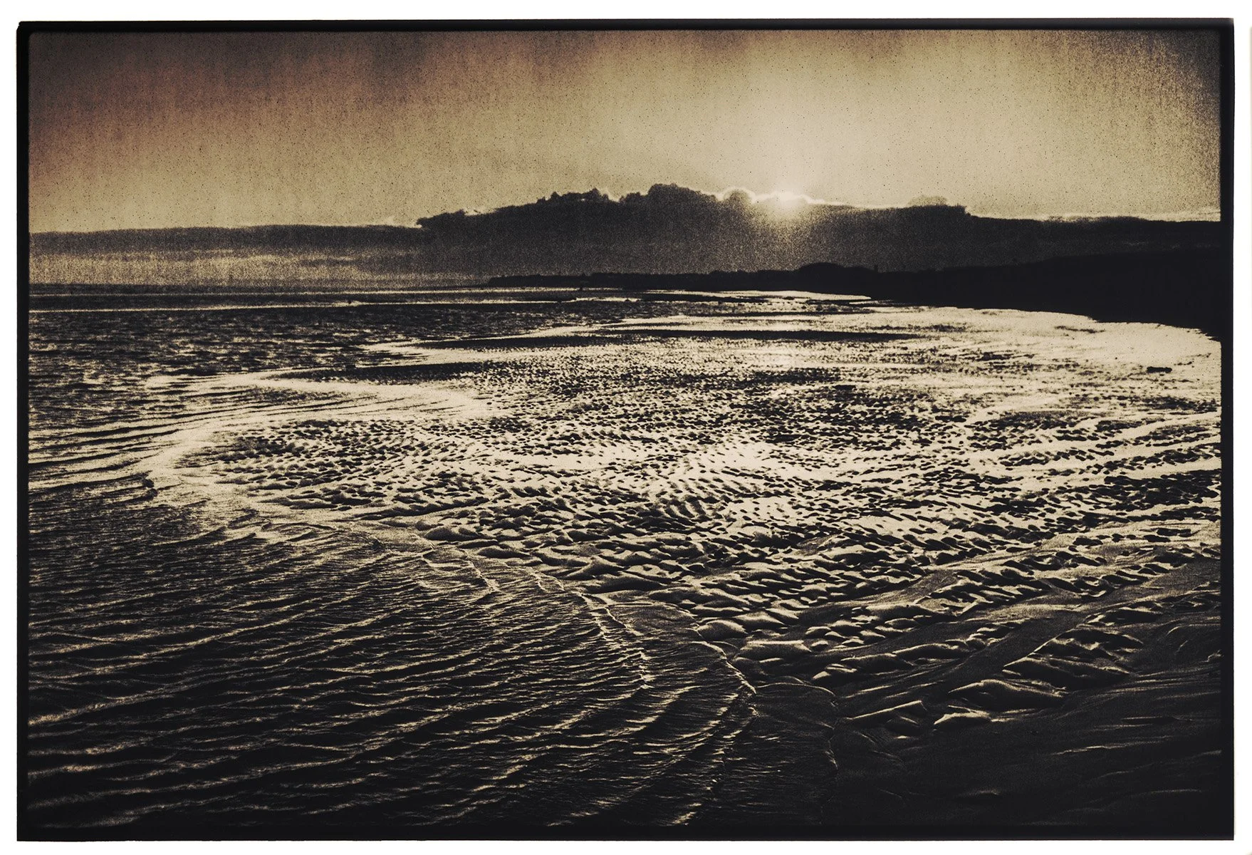 Bulverhythe Low tide sun beam 01 Lith.jpg