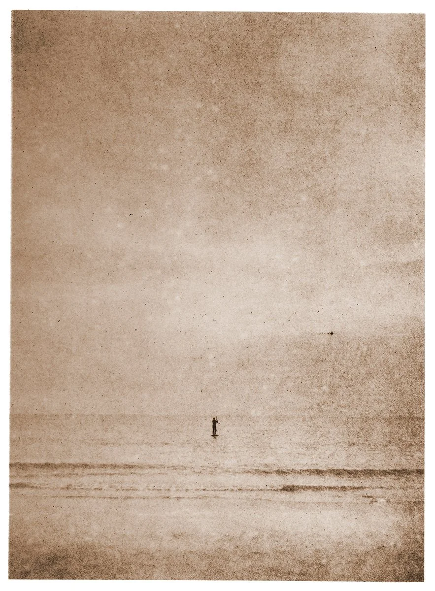 Pett Level Misty surfer Lith.jpg