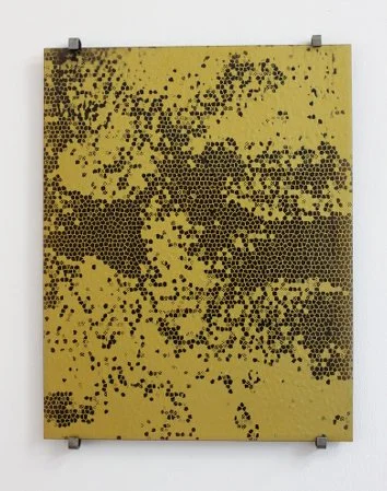 Simon Halfmeyer, Glasobjekt, 2014 Siebdruck auf Glas , 47 x 60 cm
