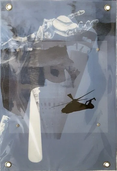 MARK GENS No. 3, 2021, 48 x 33 cm (h x w), Cyanotype, Inkjet, Mixed media