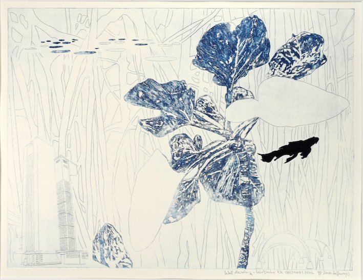 Simon Halfmeyer, Karlsruhe - 2007/2016  Wall drawing   Radierung 1/8  30 x 40 cm