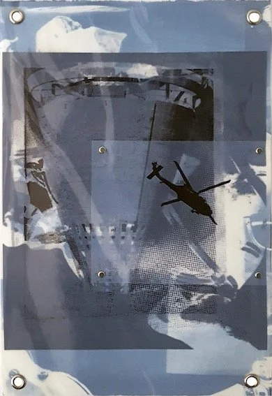 MARK GENS No. 5, 2021, 48 x 33 cm (h x w), Cyanotype, Inkjet, Mixed media