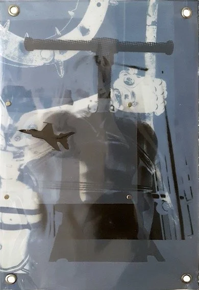 MARK GENS No. 4, 2021  48 x 33 cm  Cyanotype, inkjet, mixed media