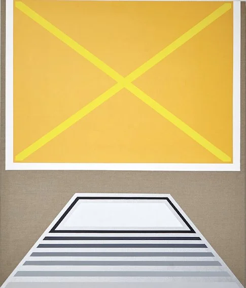 DANIEL VIER  Place of no Pity, 2017  Silberlack und Acryl auf Leinen  170 x 200 cm