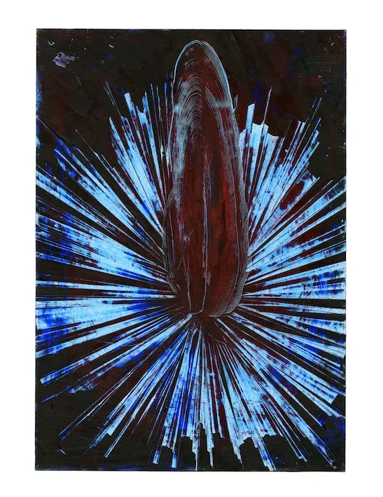 BIRGIT BRANDIS mannstreu, 2020 aus der Serie Herbarium 42 x 32 cm Ölkreide auf Papier