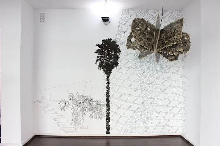 Simon Halfmeyer, Wandzeichnung, 2014 Maße variabel