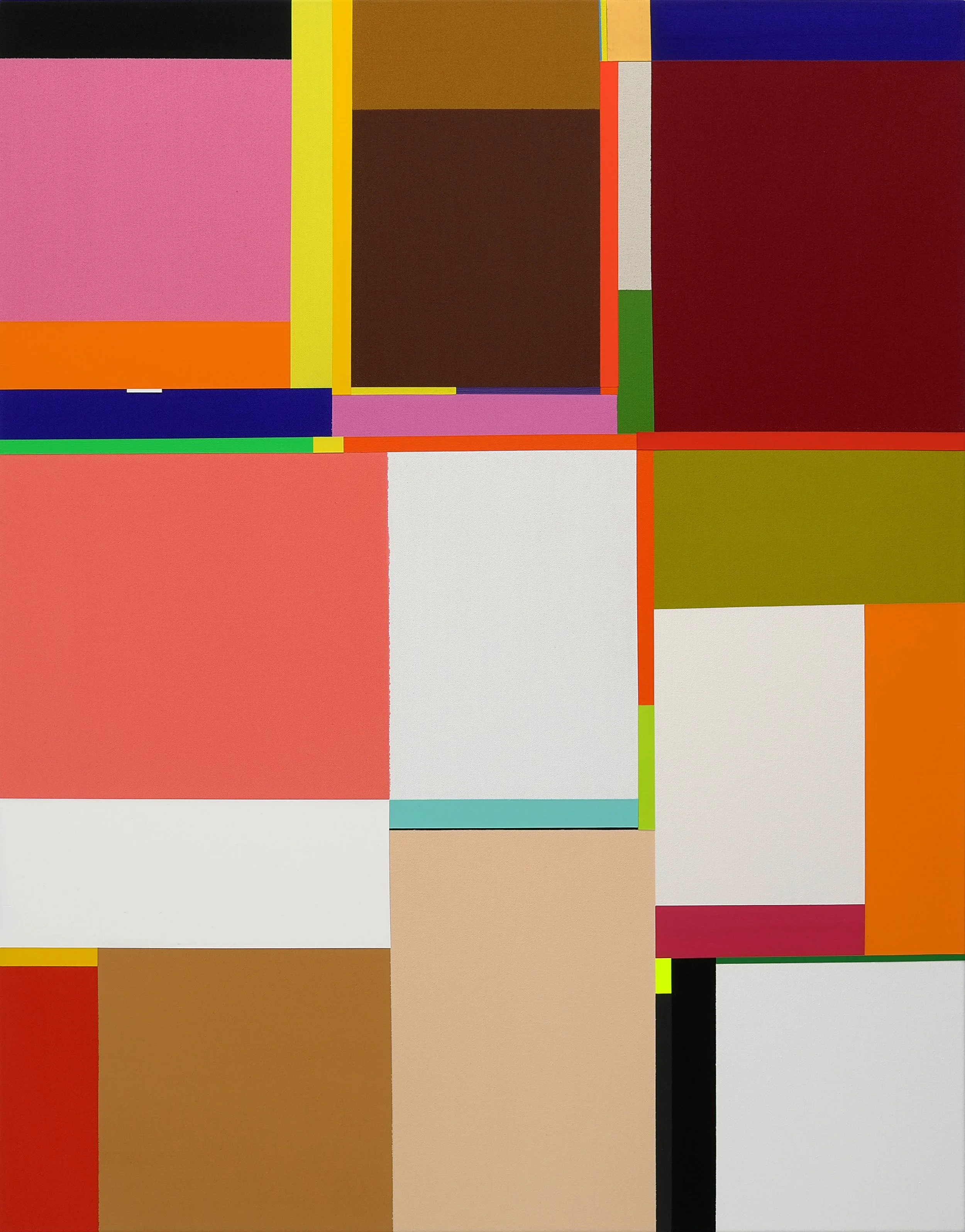 Richard Schur,   Wild Roses, 2016 Acryl auf Nessel 140 x 110 cm