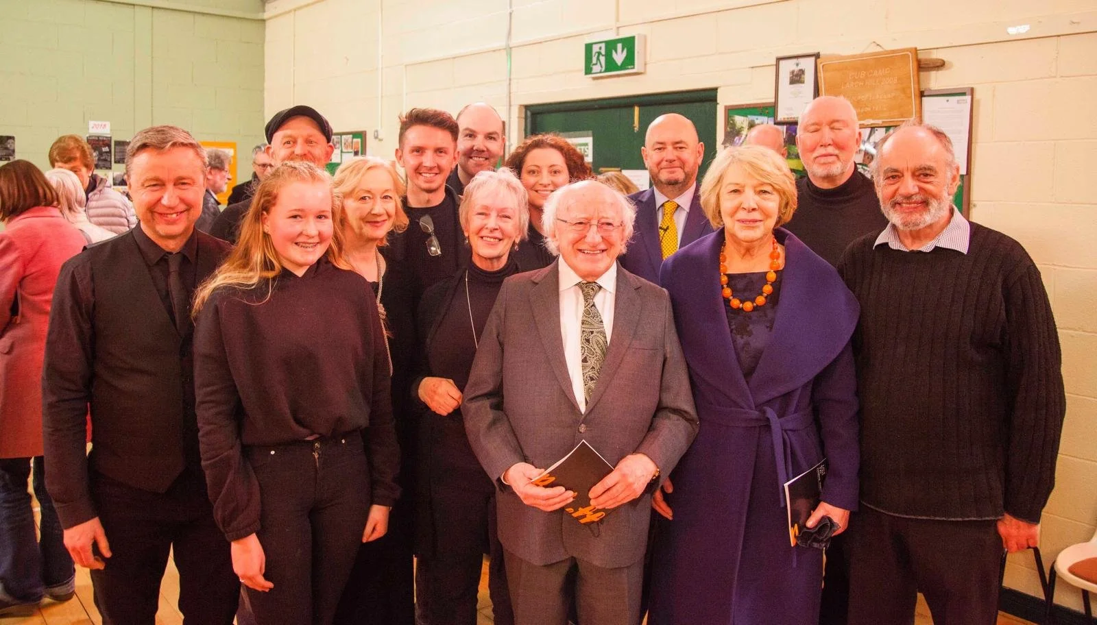 President and Mrs. Higgins at Beckett Play