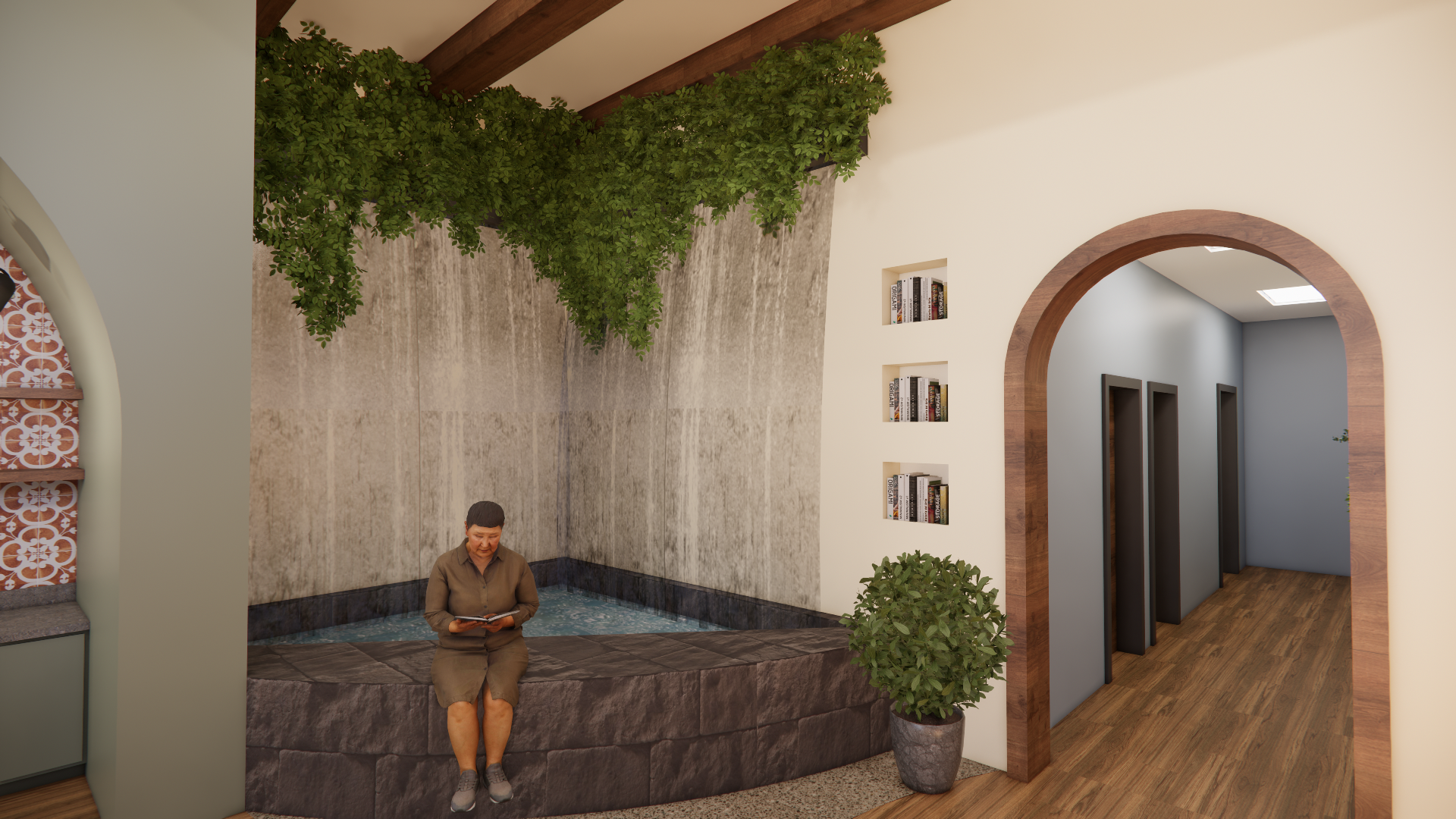 Calming Waterfall Feature