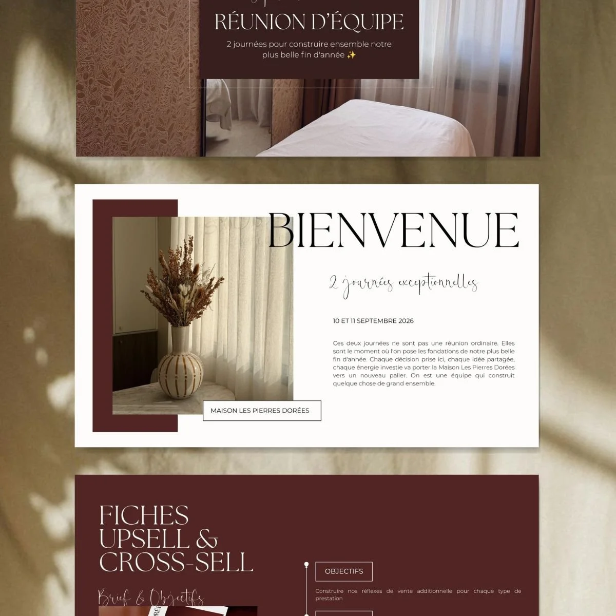 réunion d'équipe présentation slides