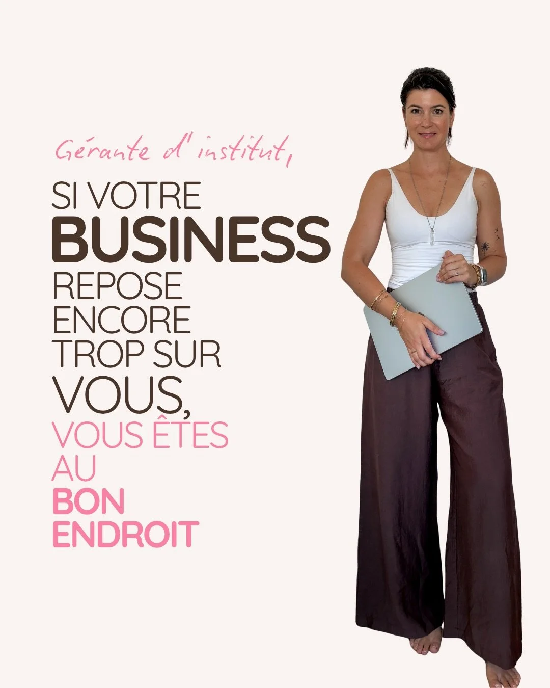 G&eacute;rante d&rsquo;institut, si vous aimez profond&eacute;ment ce que vous faites, mais que g&eacute;rer votre business vous prend une &eacute;nergie que vous n&rsquo;avez pas toujours, cette page est faite pour vous.

Parce qu&rsquo;un institut 