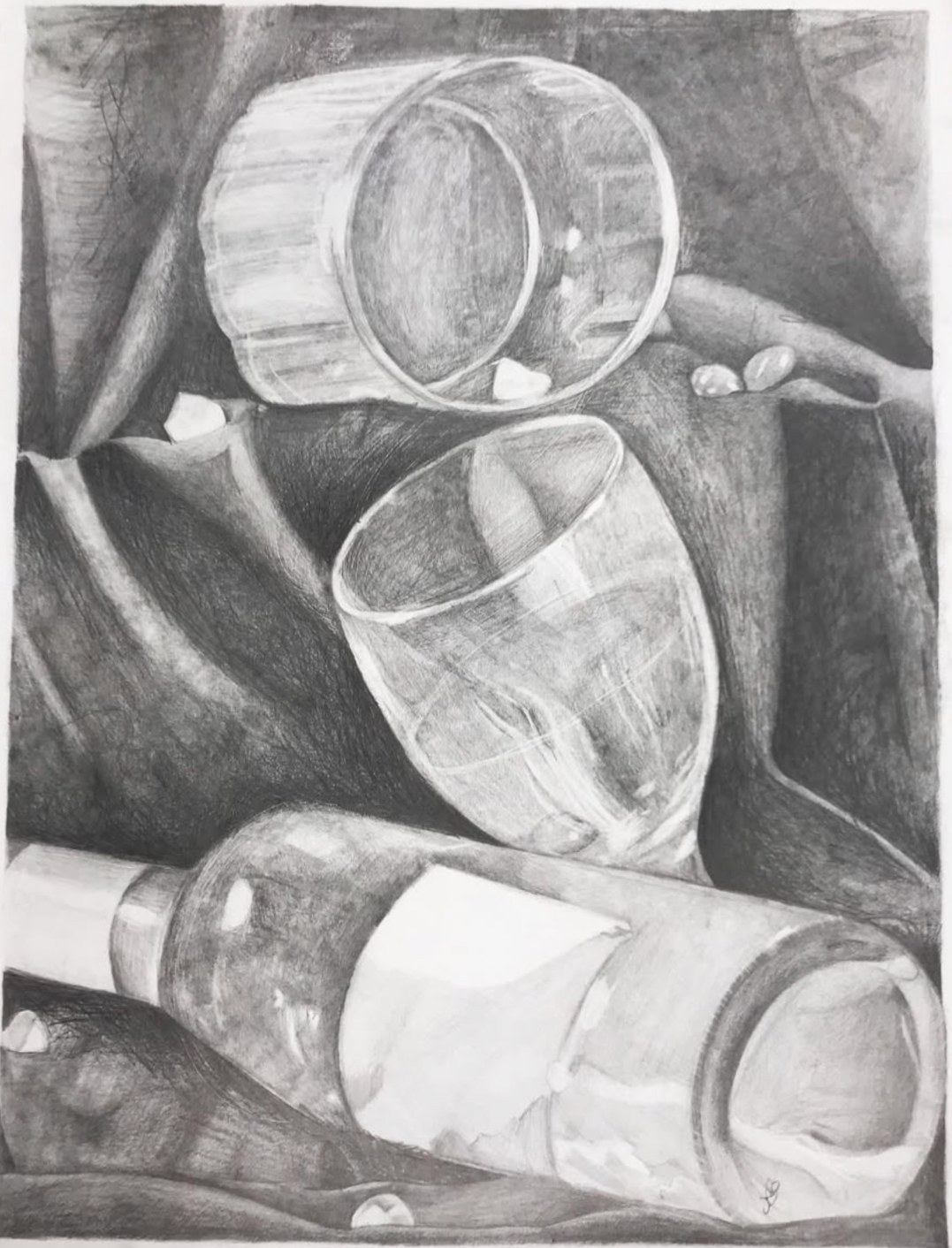 Still life. Graphite on paper. 2019