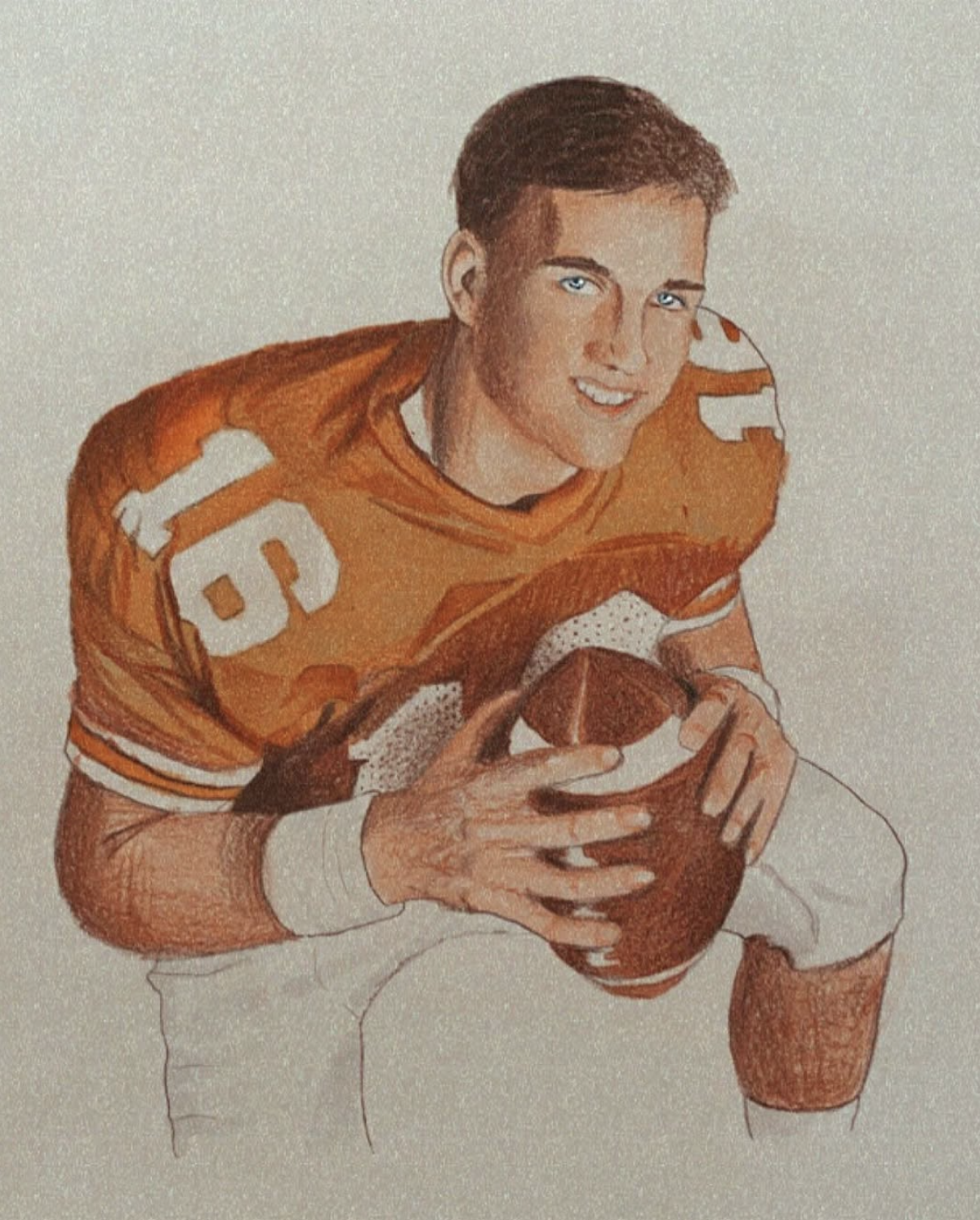 "Peyton". Marker and color pencil on paper. 2020