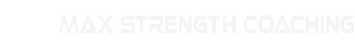 Max Strength Coaching