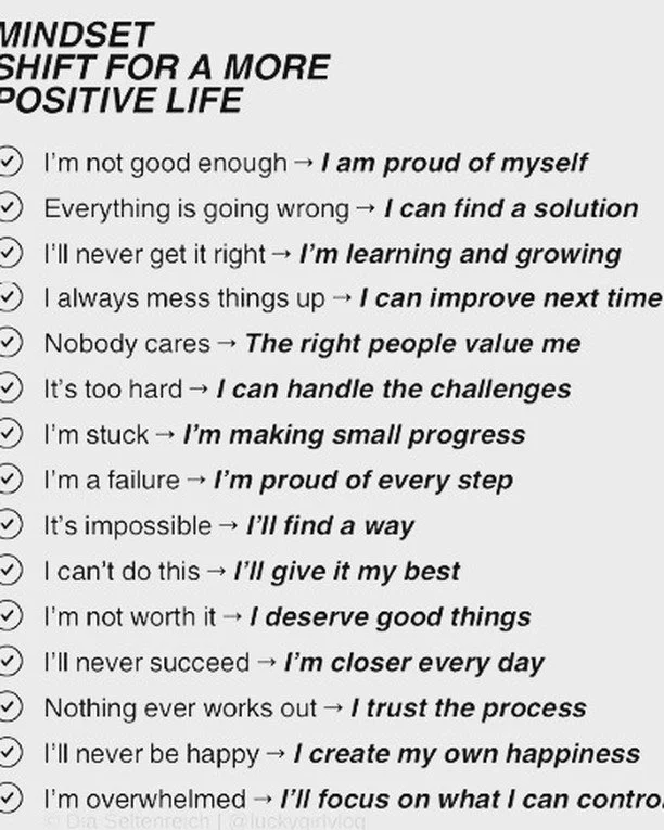 Here are a few ways to shift your thinking to allow for a more positive experience.
