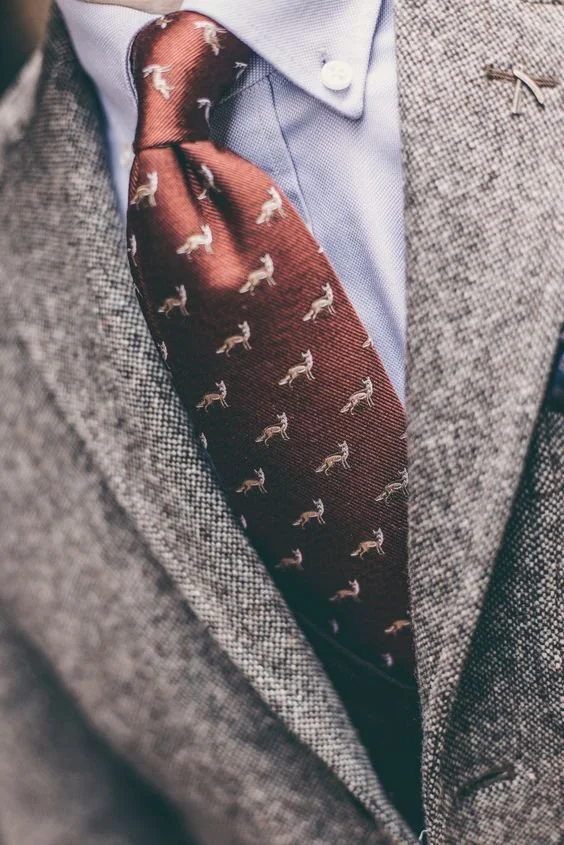 A custom school tie designed and manufactured by Lindman New York
