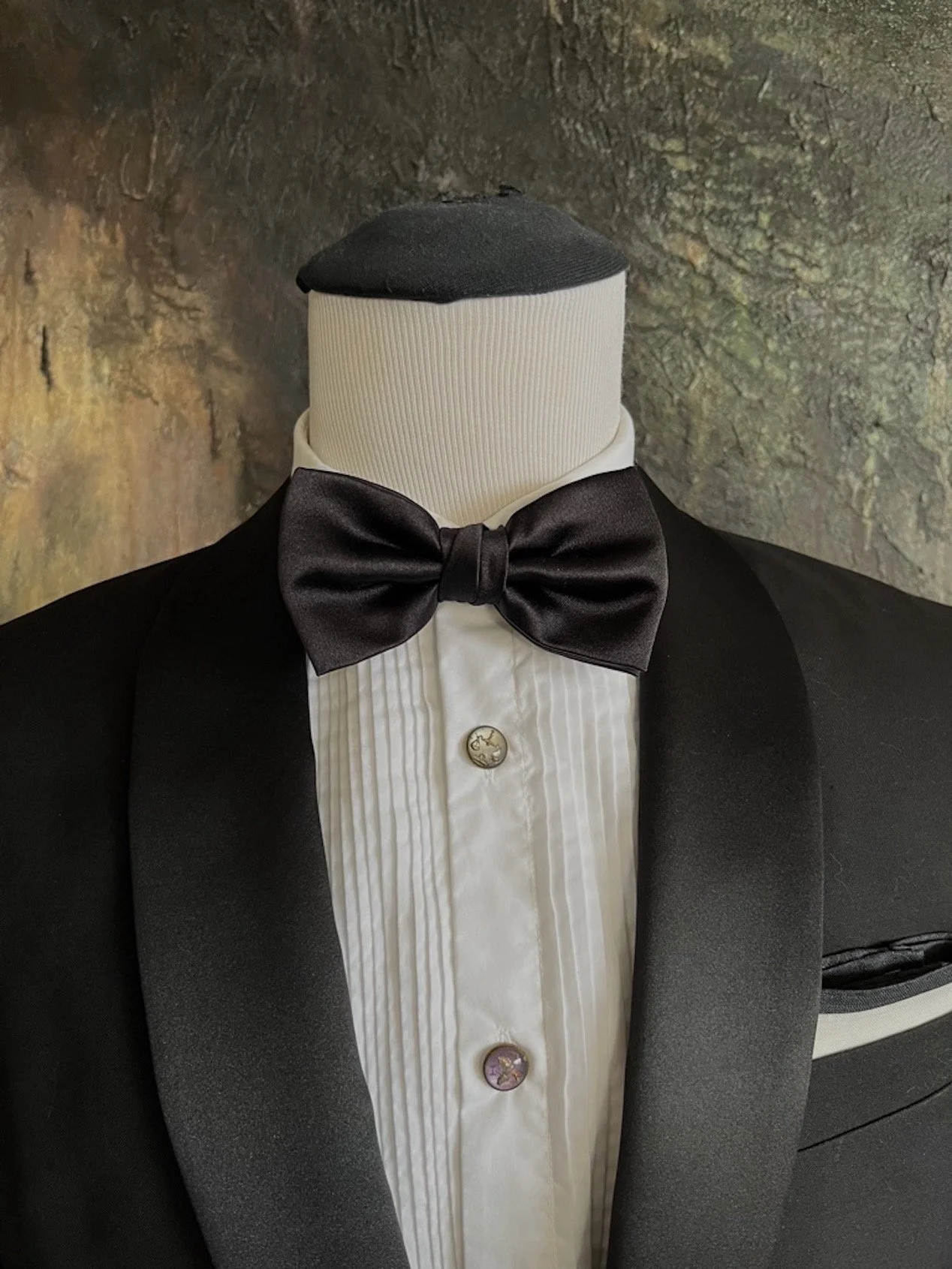 Classic Butterlfy black silk bow tie.  It is hand-made and elegant.