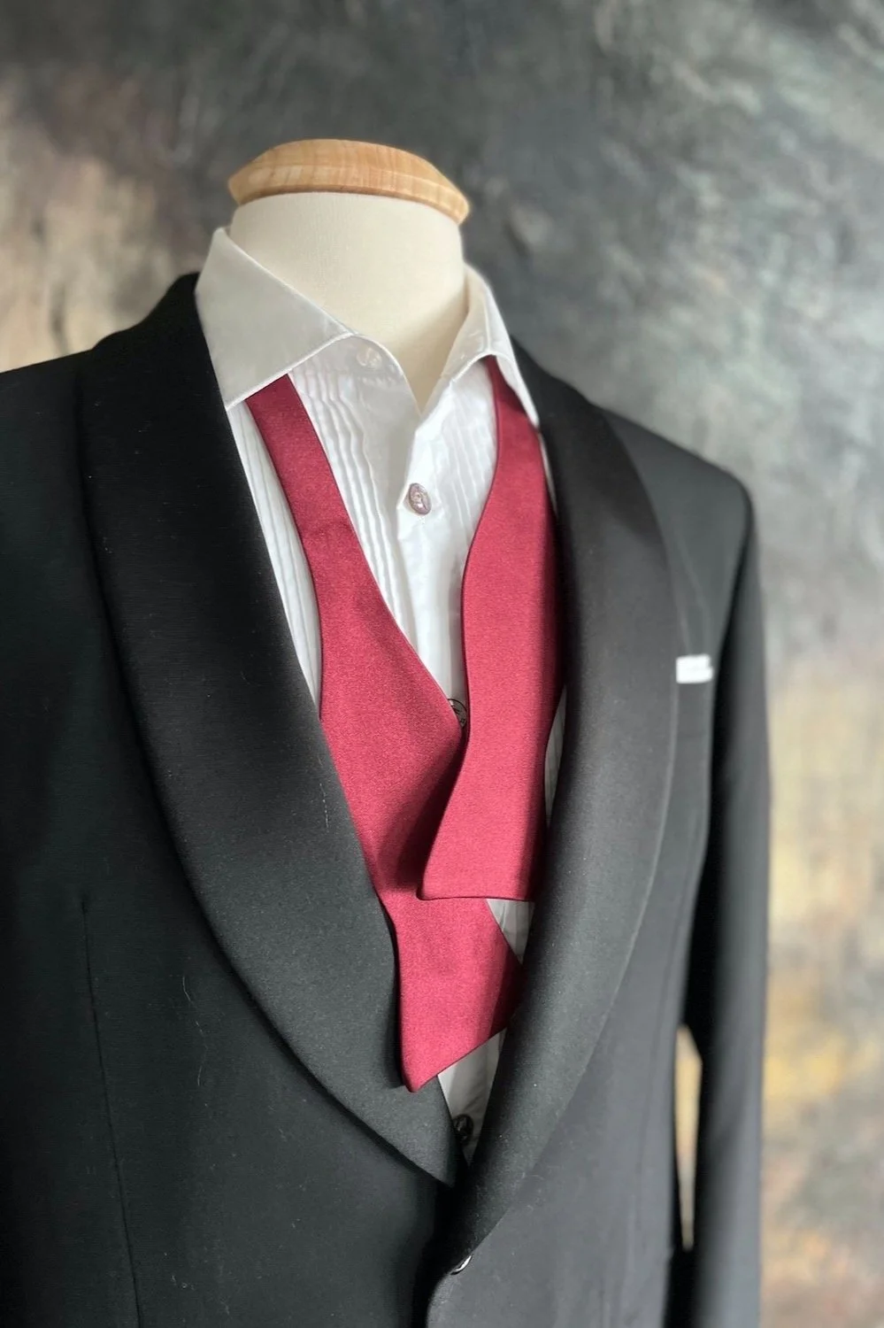 Burgundy, Silk, Butterfly, Bow Tie, self-tied