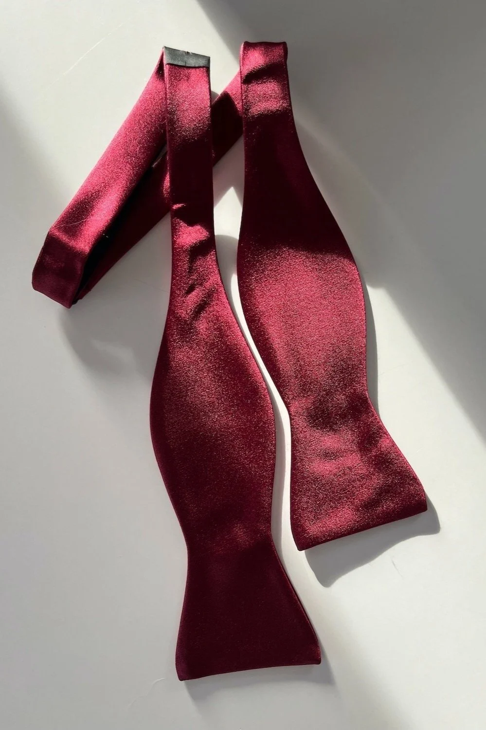 Burgundy, Silk, Butterfly, Bow Tie, self-tied