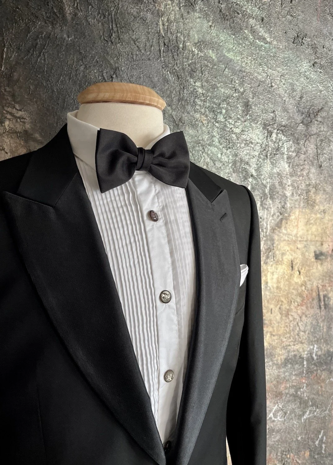 Classic, Black, Grosgrain, Bow Tie, pre-tied