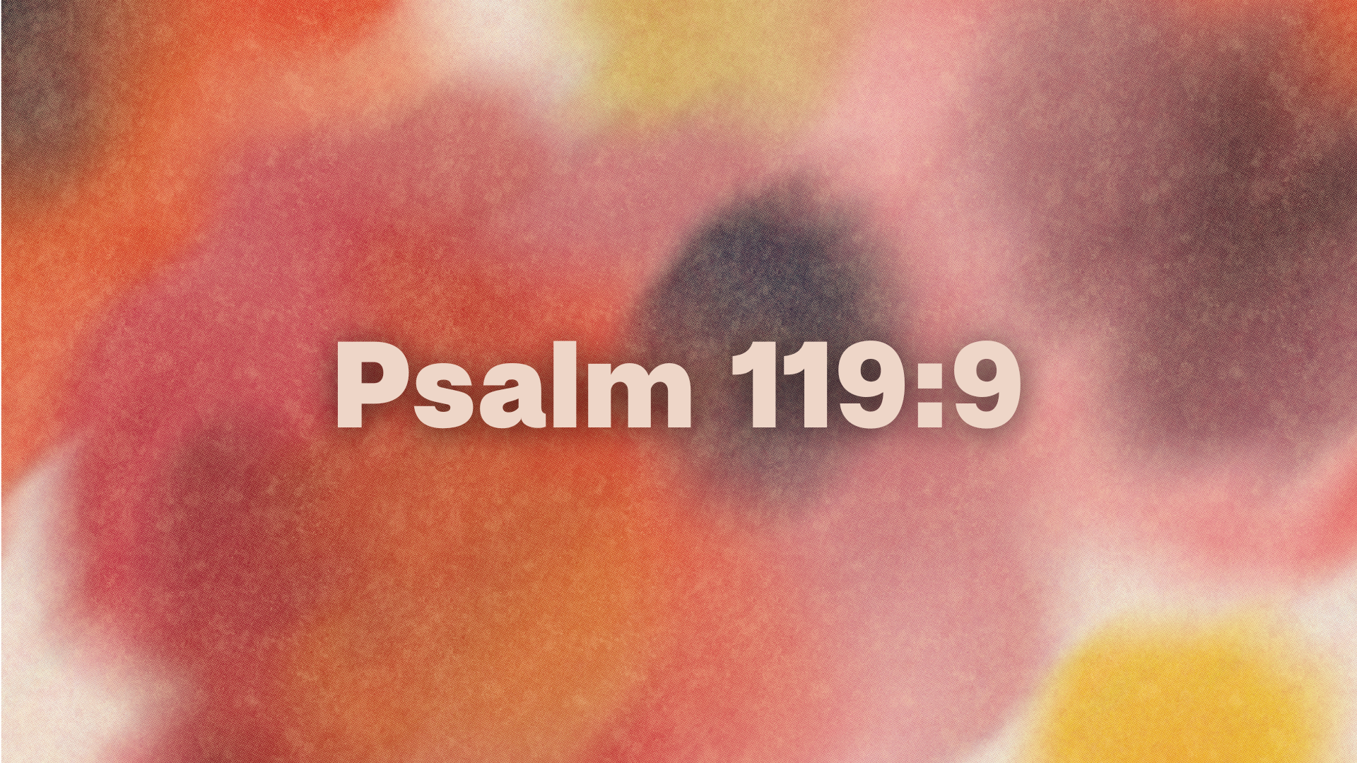 Psalm 119:9 | “How can a young man keep his way pure? By guarding it according to your word.”