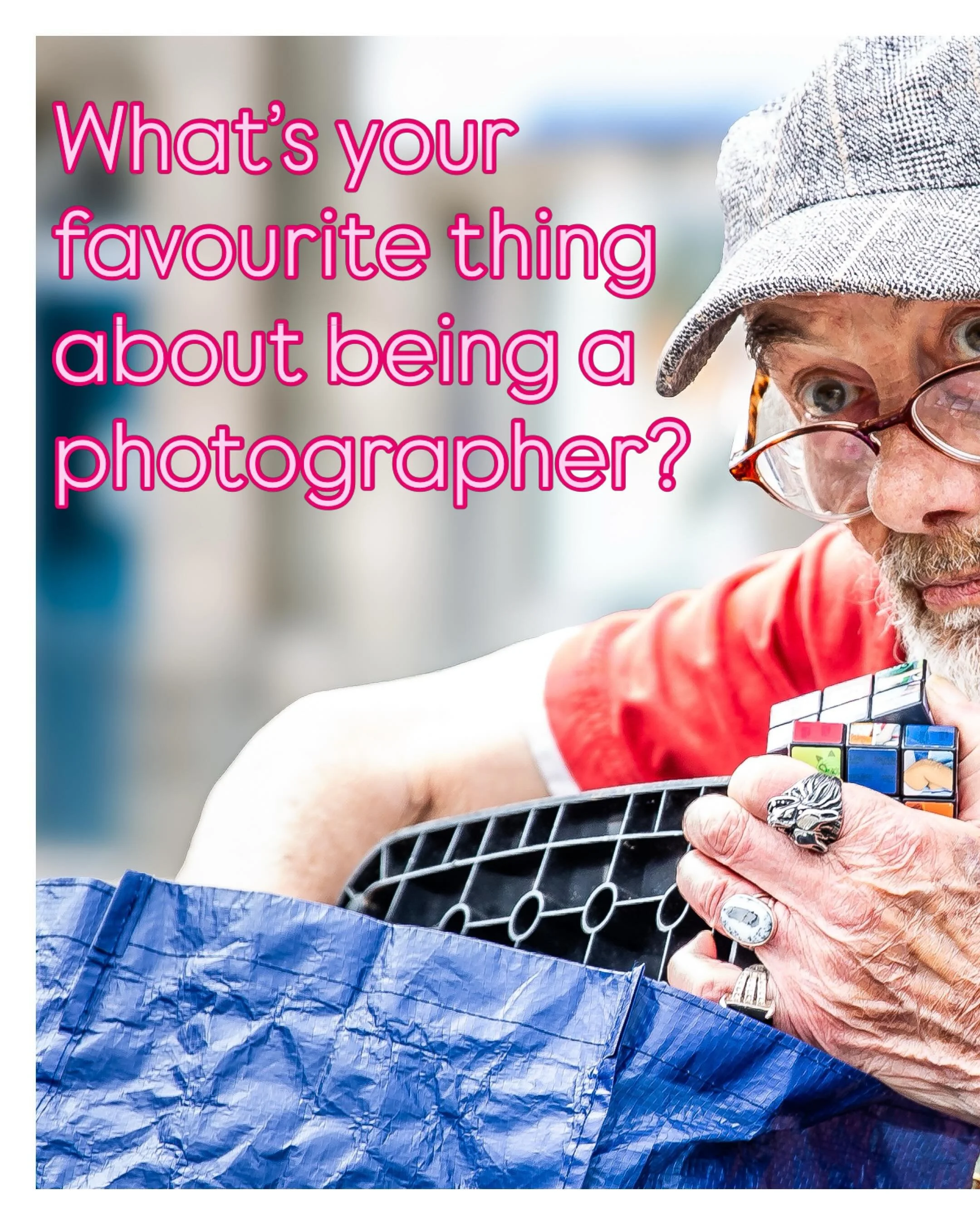 This is my favourite person I met this weekend. He didn&rsquo;t tell me his name, mainly because he was too busy telling me about all his rings and charity shop bargains. Like the Rubik&rsquo;s Cube he&rsquo;s holding which was what caught my eye as 