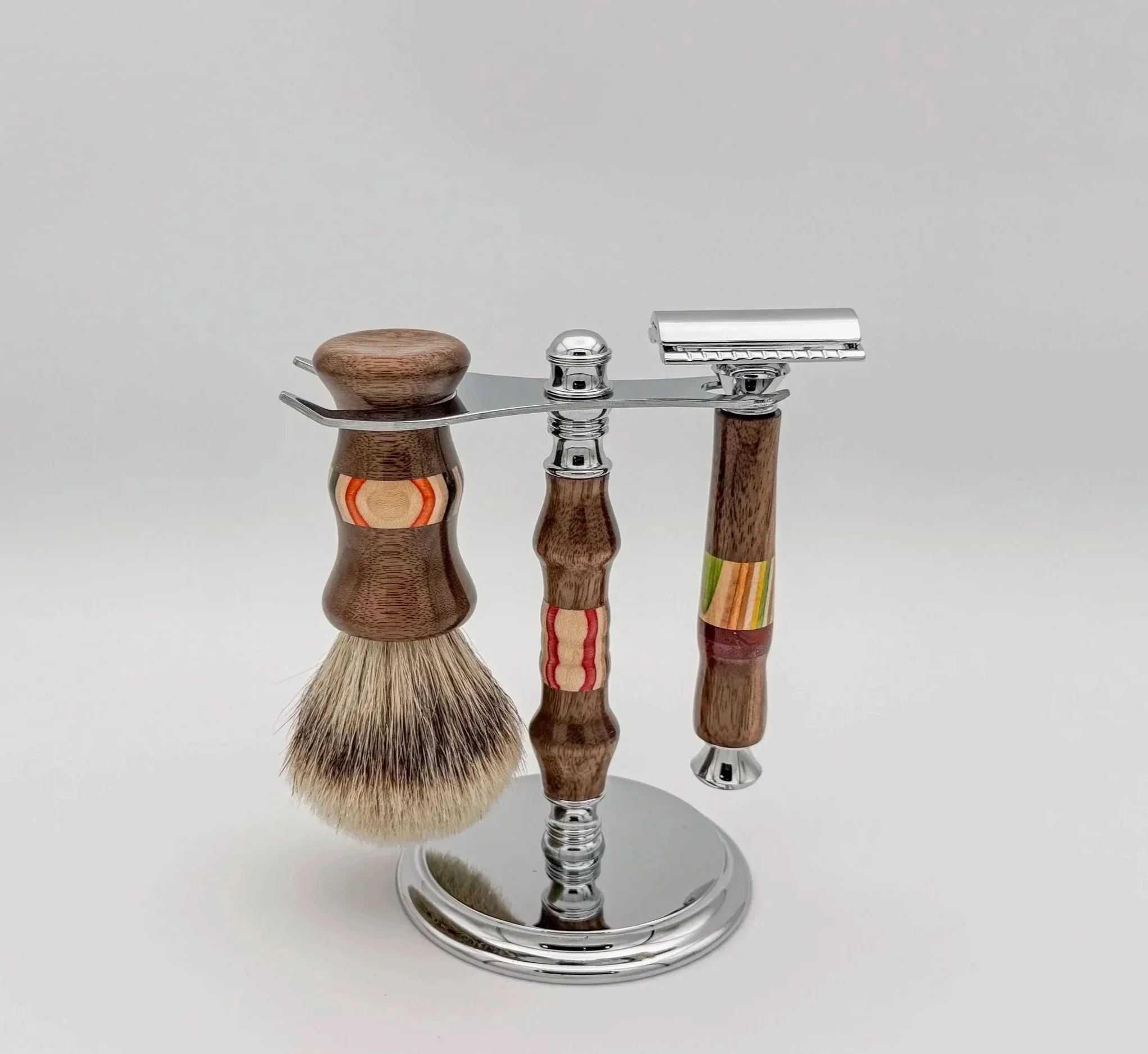 Observance — Walnut & Recycled Skateboard Shaving Set