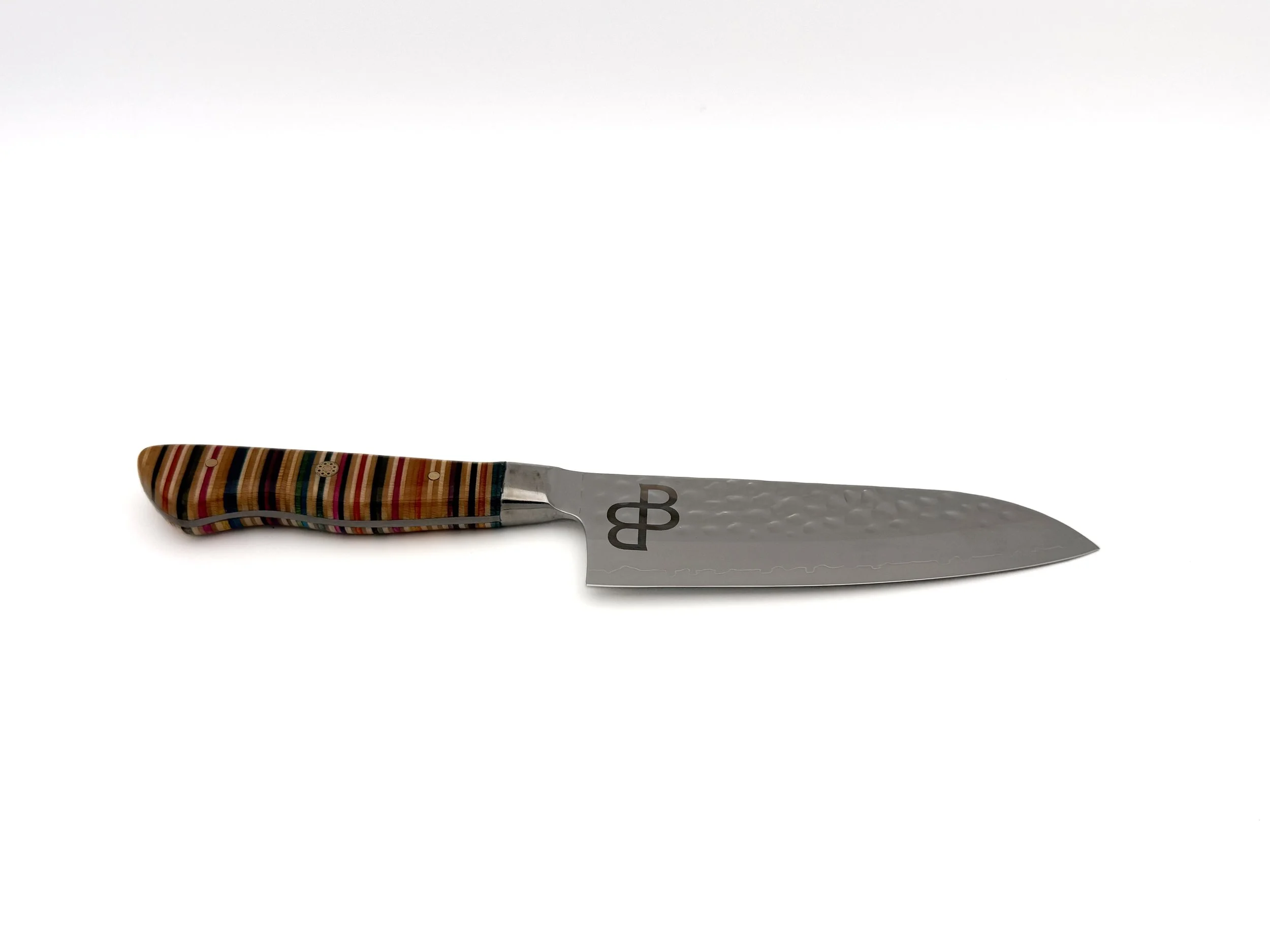 Santoku 5.5 — Japanese Hammered Steel NO.001