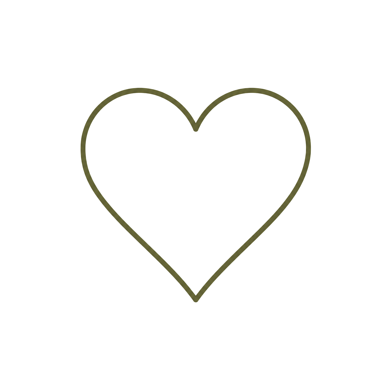 Gold heart outline on a black background.