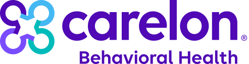 Carelon Behavioral Health logo in purple and teal
