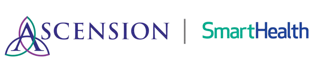 Ascension and SmartHealth logos side by side on a white background.