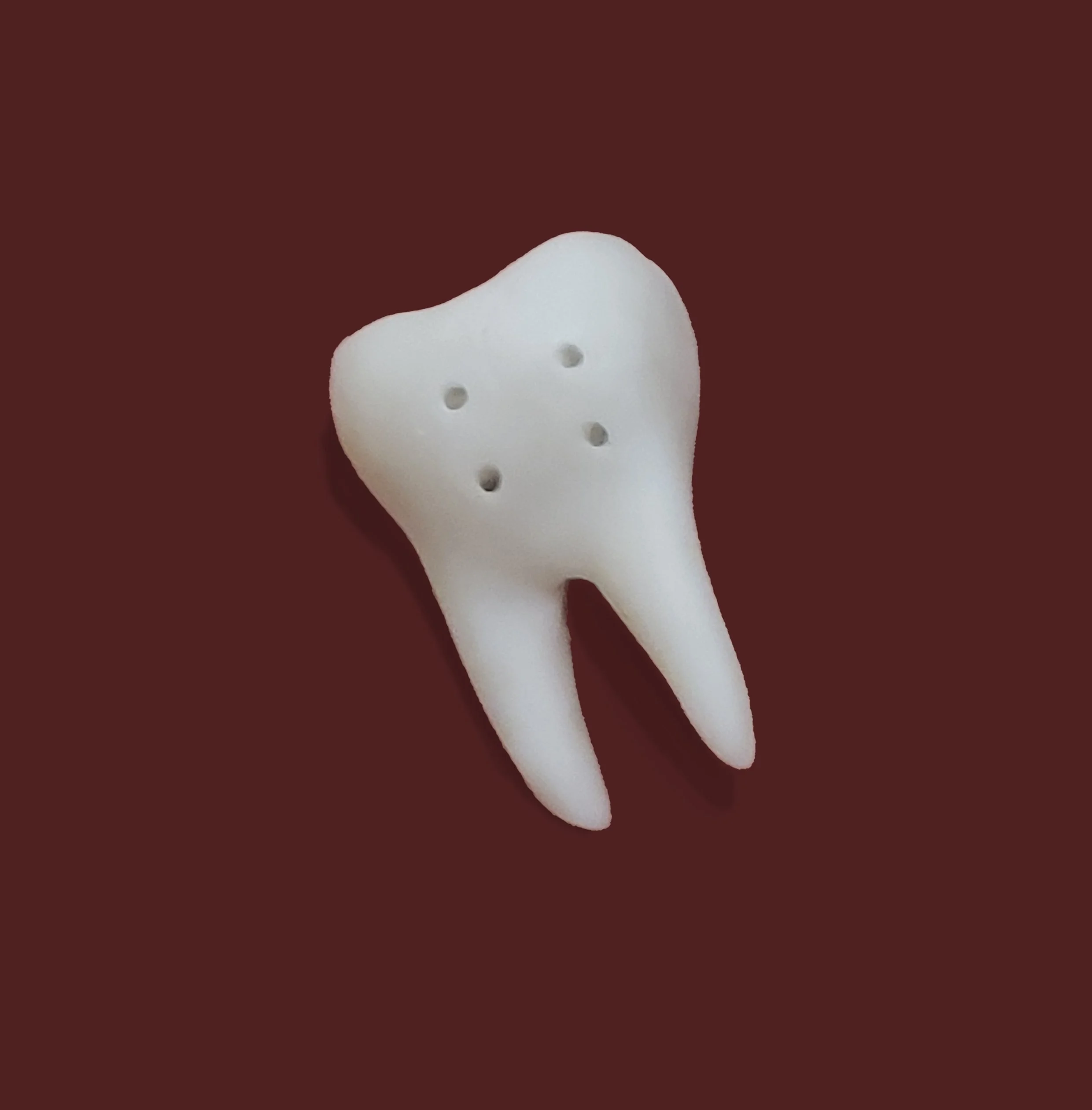 Resin Printed Tooth Red Background.jpg