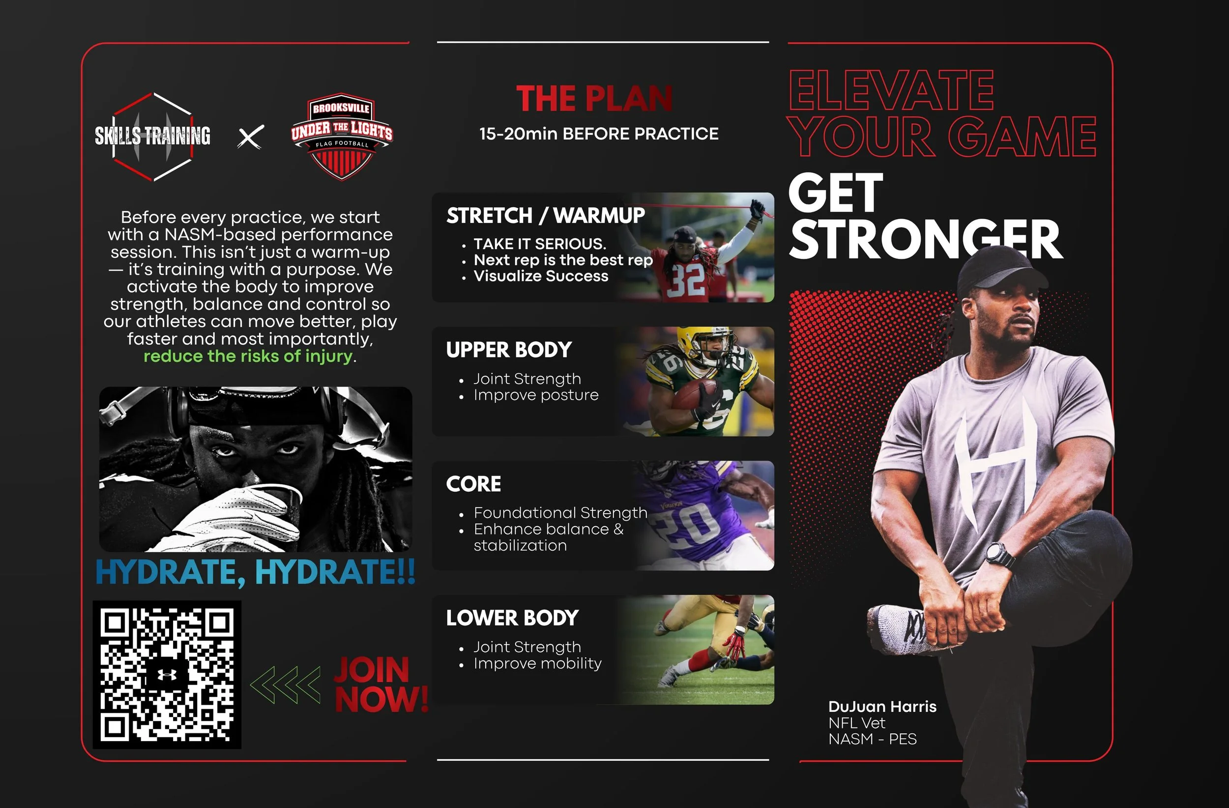 Before every Brooksville Under The Lights practice, athletes get a mini version of our Skills Training program; focused on movement, strength, balance and injury prevention.

This isn&rsquo;t just a warm-up. It&rsquo;s training with purpose.

Want th