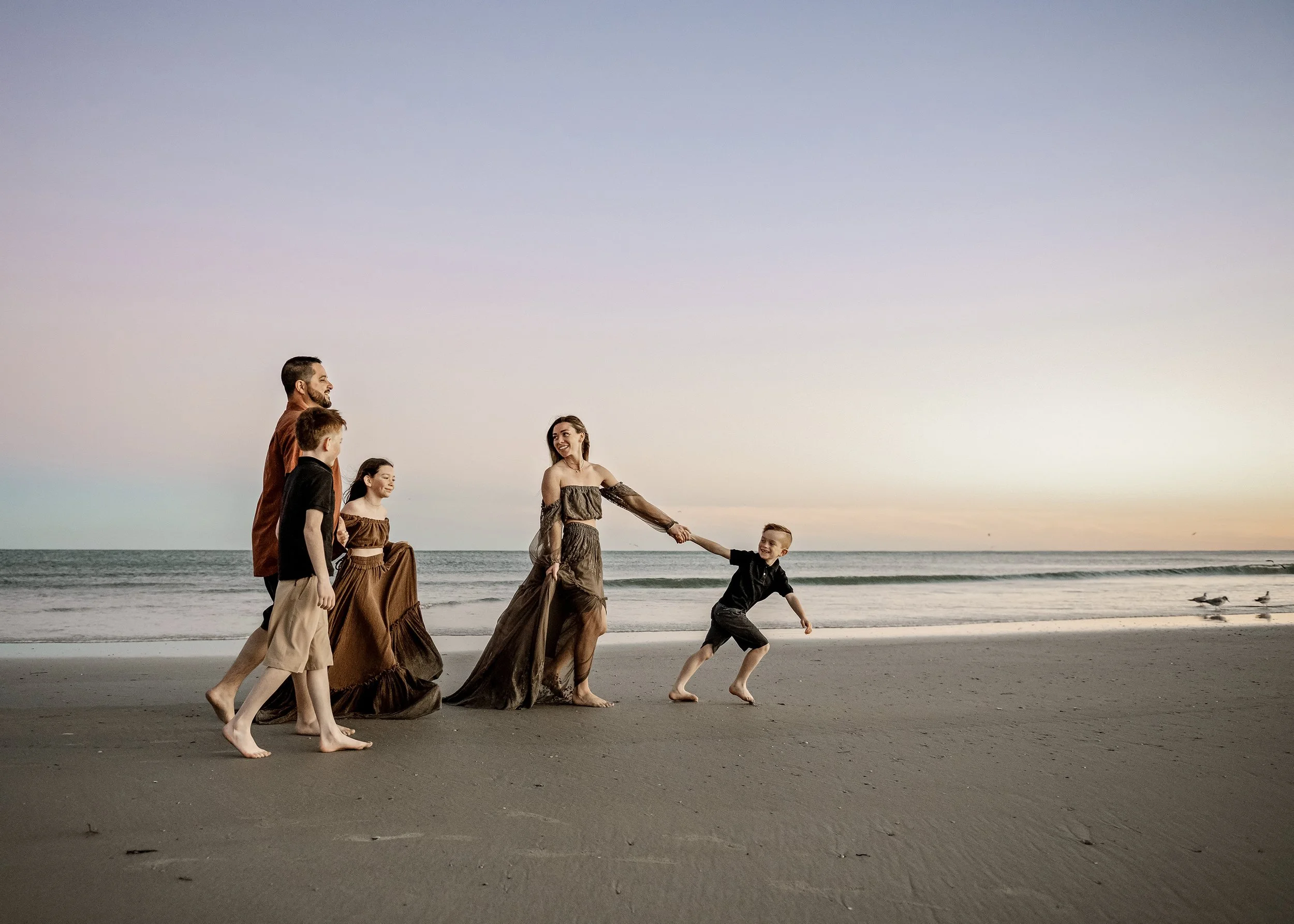 artistic family beach photos in Florida