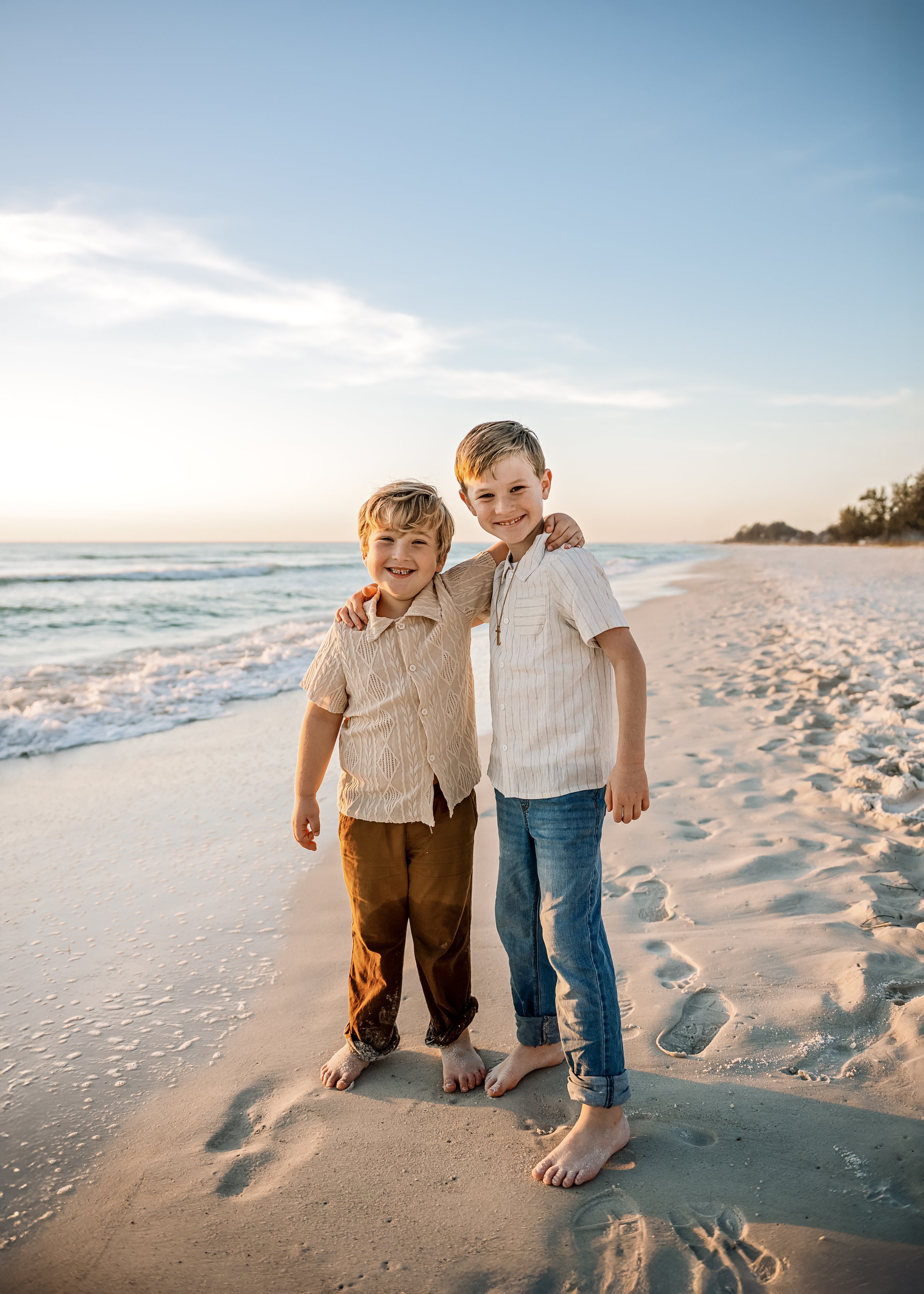 Kids photos on the beach
