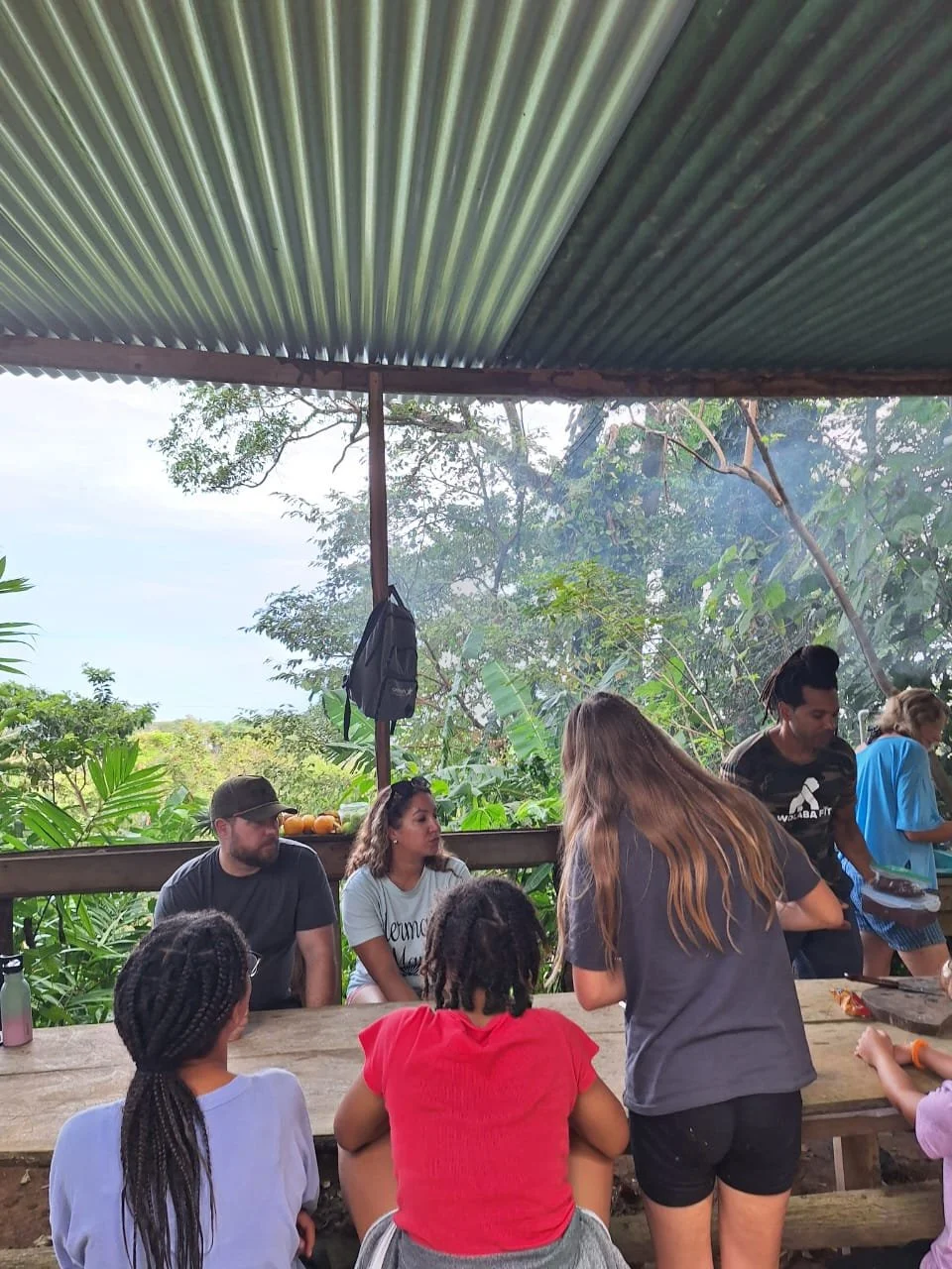 Parents and chlidren at world school hub costa rica