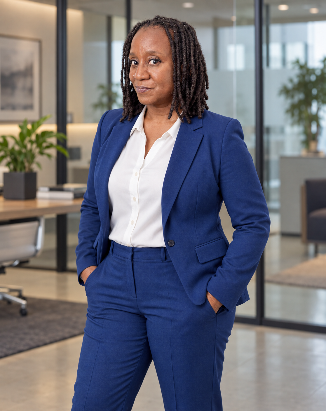 blue suit professional image