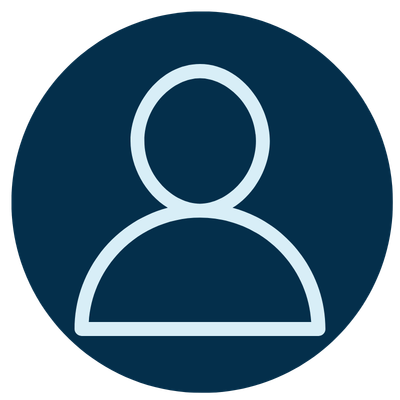 Silhouette of a person with a dark blue background.