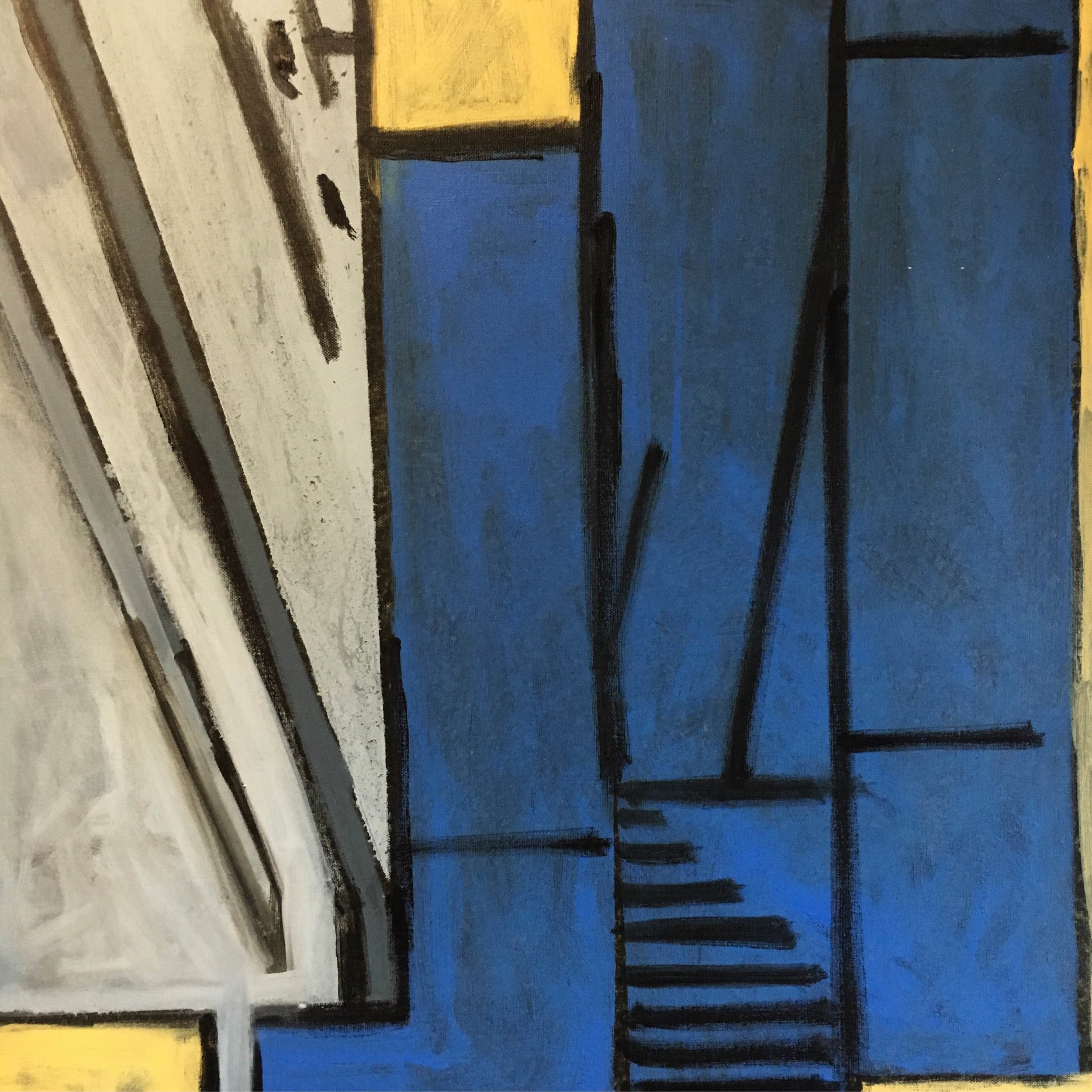 Painting "Whispering Buildings" in first phase