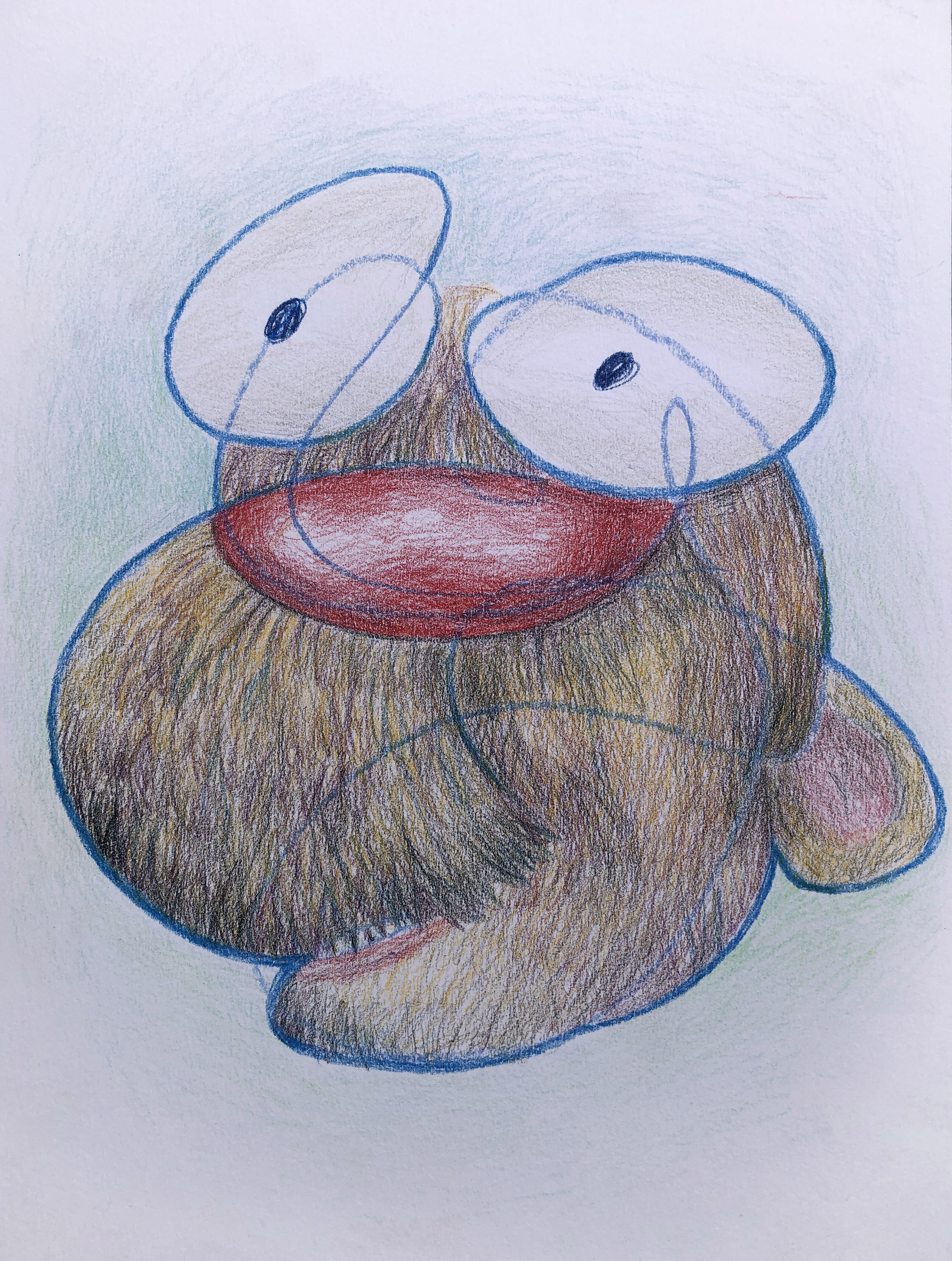 SOLD Friend for Life  8" x 12" Colored Pencil on Paper