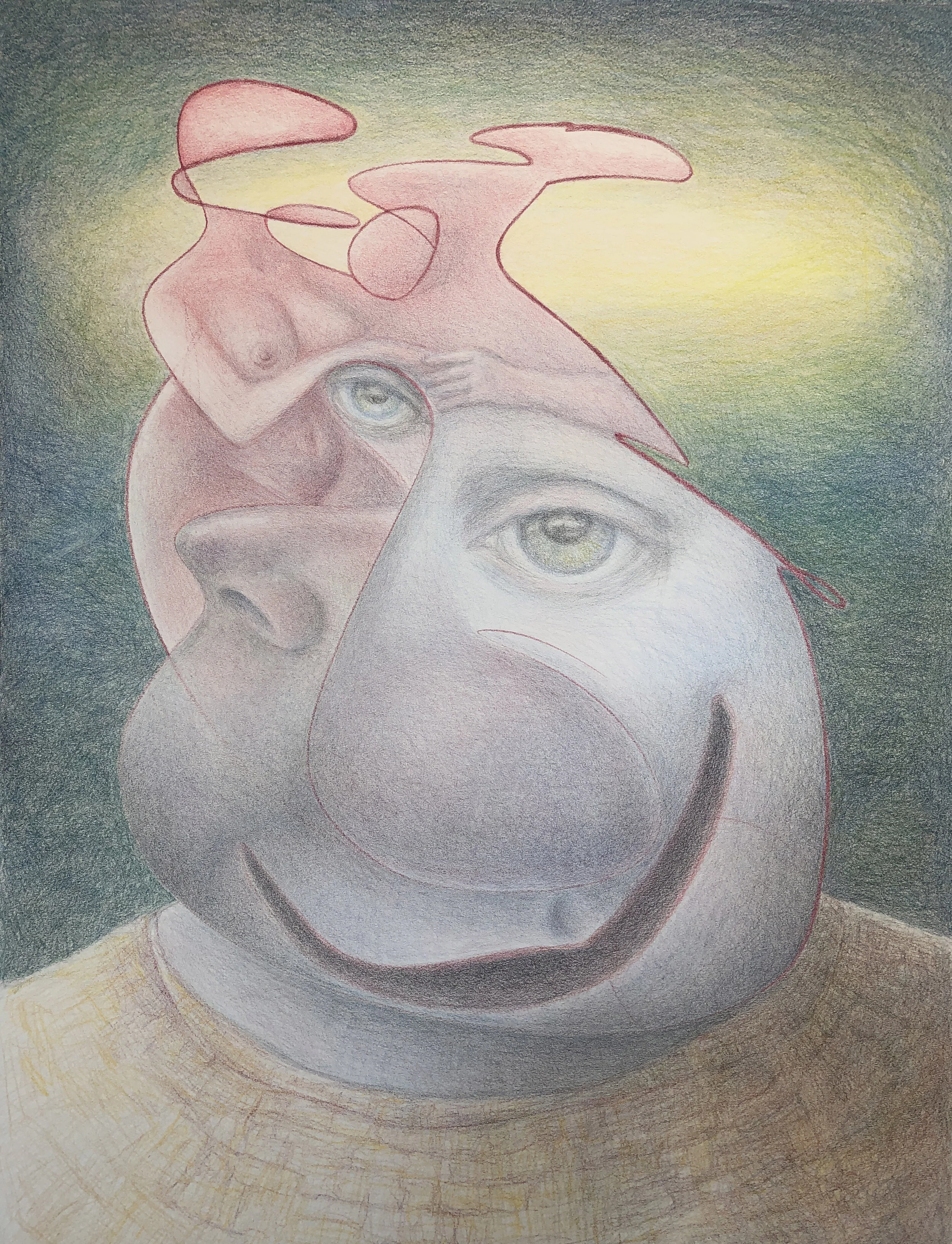 "Solace of Memory" 18" x 24" Colored Pencil on Paper